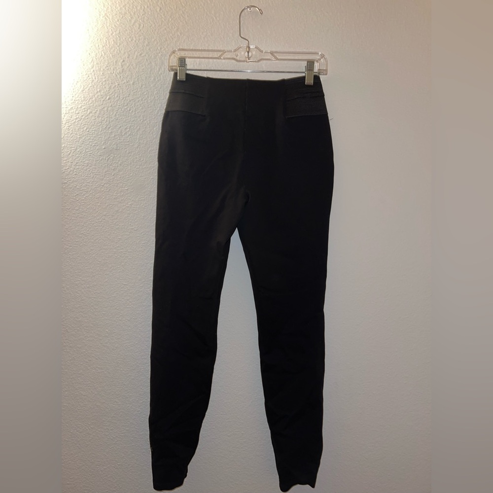 High-Waisted Zip Pocket Moto-Style Ponte Skinny Pants - Picture 6 of 7
